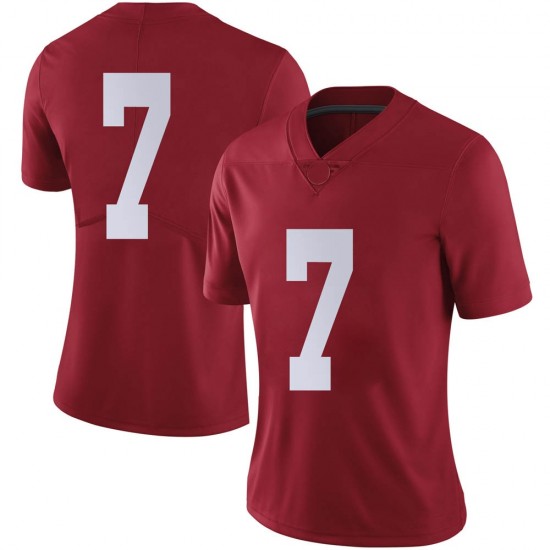 Alabama Crimson Tide Women's Ja'Corey Brooks #7 No Name Crimson NCAA Nike Authentic Stitched College Football Jersey LX16Y30DR
